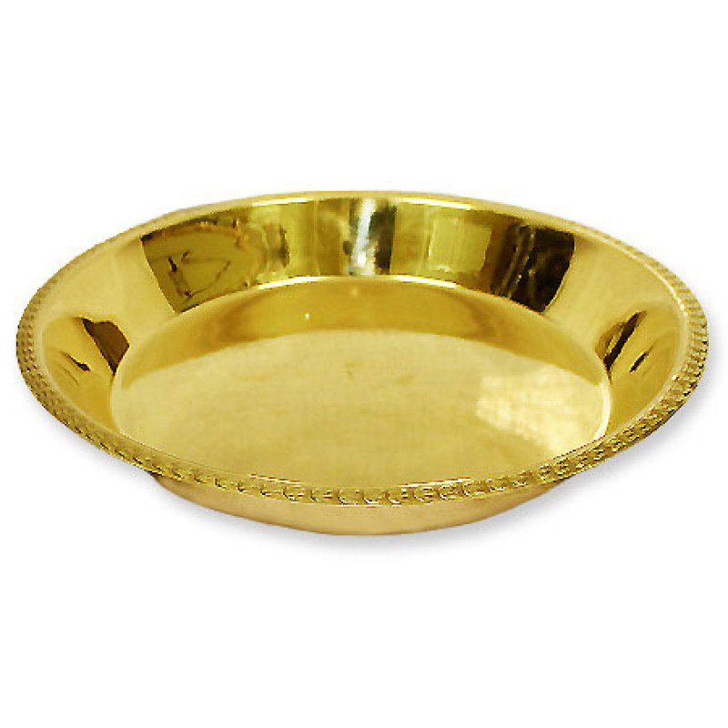 Puja Plate In Brass 6 Inches