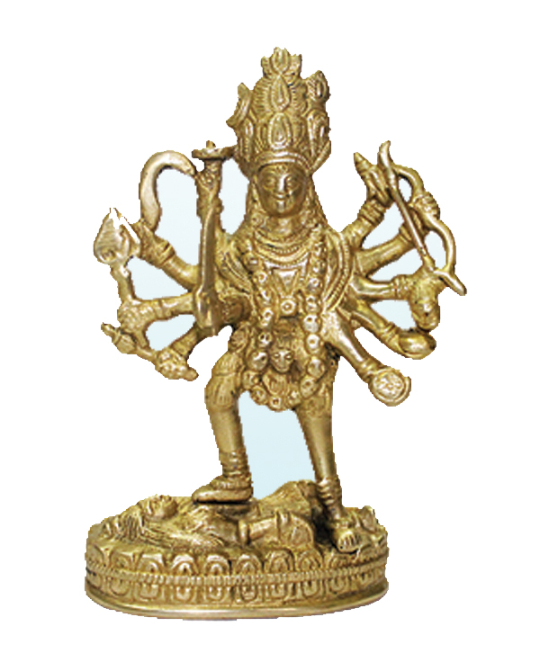 Mahakali Standing On Shiva Idol In Brass