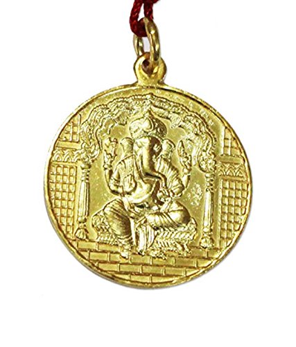 Ganesh Yantra Pendant In Copper Gold Plated 