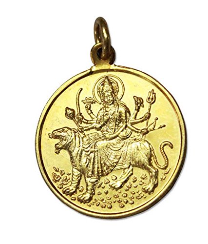 Durga Bisa Yantra Pendant In Copper Gold Plated
